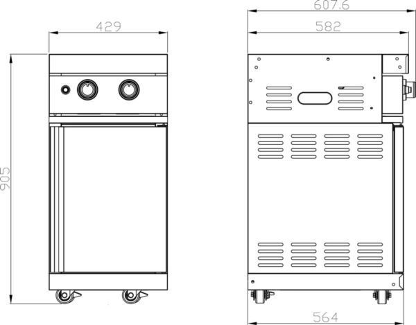 Inox modul sa dvostranim gorionikom 15761