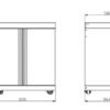 Inox modul ormarić za odlaganje 15914