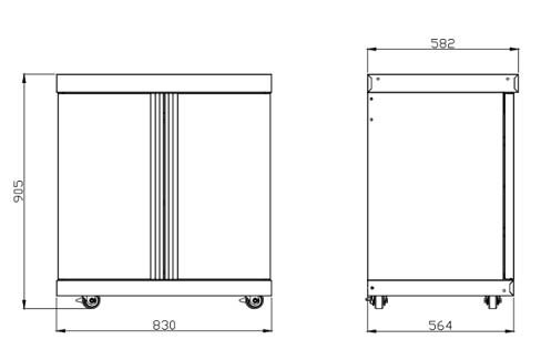 Inox modul ormarić za odlaganje 15914