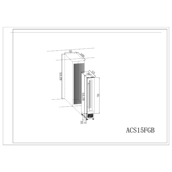 CAVIN ACS15FGB vitrina za vino