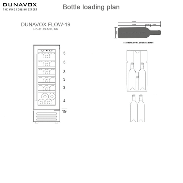 DUNAVOX DAUF-19.58B vinska vitrina