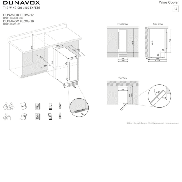DUNAVOX DAUF-19.58B vinska vitrina