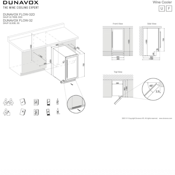 DUNAVOX DAUF-32.78DB vinska vitrina