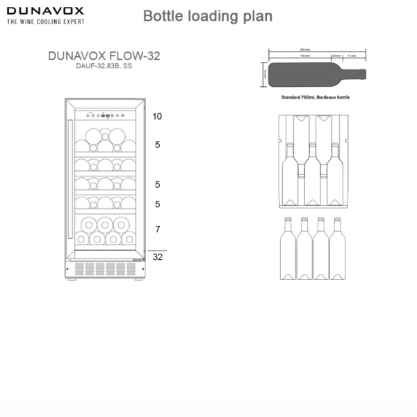 DUNAVOX DAUF-32.83B vinska vitrina