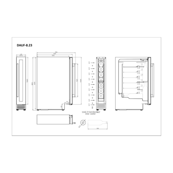 DUNAVOX DAUF-8.23B vinska vitrina