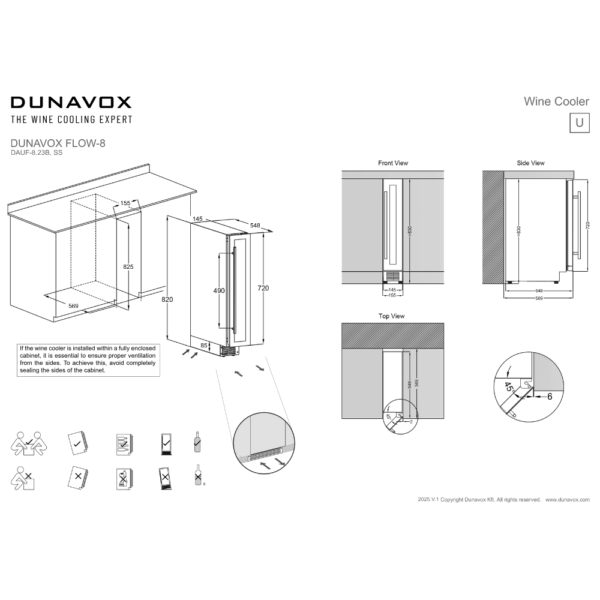 DUNAVOX DAUF-8.23B vinska vitrina