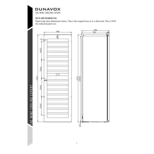 DUNAVOX DVN-109.291DOP.TO vinska vitrina