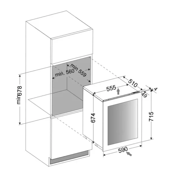 DUNAVOX DVN-32.85DOP.TO vinska vitrina