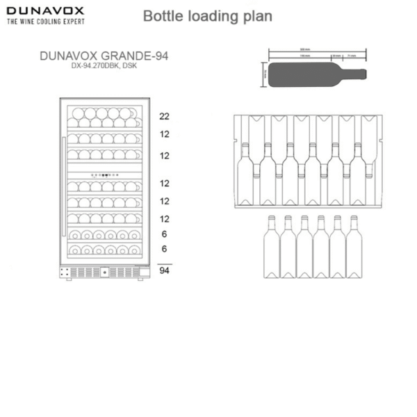 vinska vitrina DUNAVOX DX-94.270DBK-8 DUNAVOX DX-94.279DBK vinska vitrina
