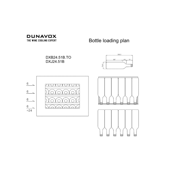 DUNAVOX DXB-24.51B.TO vinska vitrina