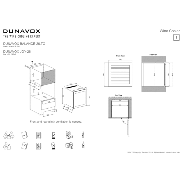 vinska vitrina DUNAVOX DXB-26.69DB (9) DUNAVOX DXB-26.69DB.TO vinska vitrina
