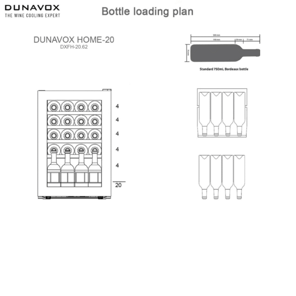 DUNAVOX DXFH-20.62 vinska vitrina