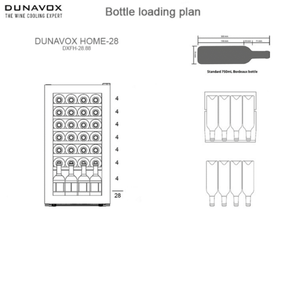 vinska vitrina DUNAVOX DXFH-28.88-5 DUNAVOX DXFH-28.88 vinska vitrina