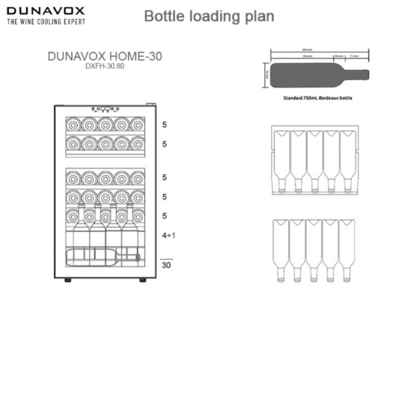 vinska vitrina DUNAVOX DXFH-30.80-10 DUNAVOX DXFH-30.80 vinska vitrina