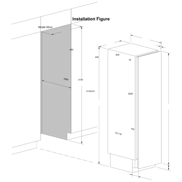 mQuvee EWD45AB vinska vitrina