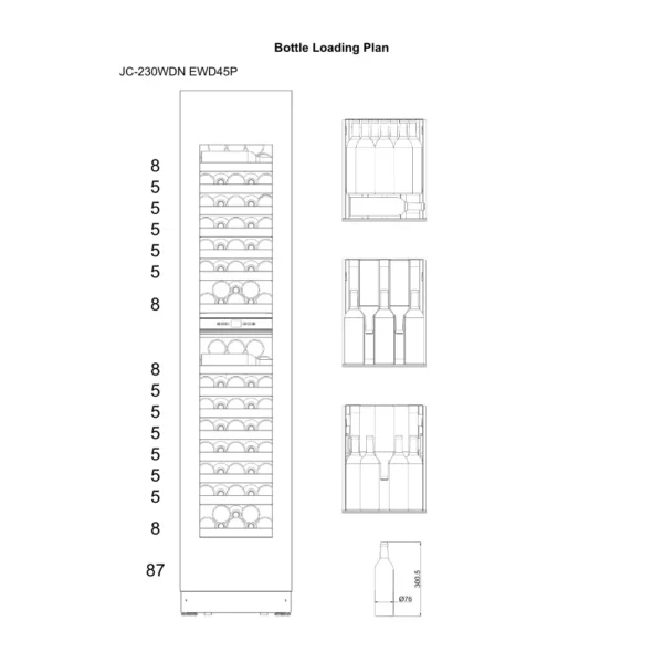 mQuvee EWD45PRPLH vitrina za vino