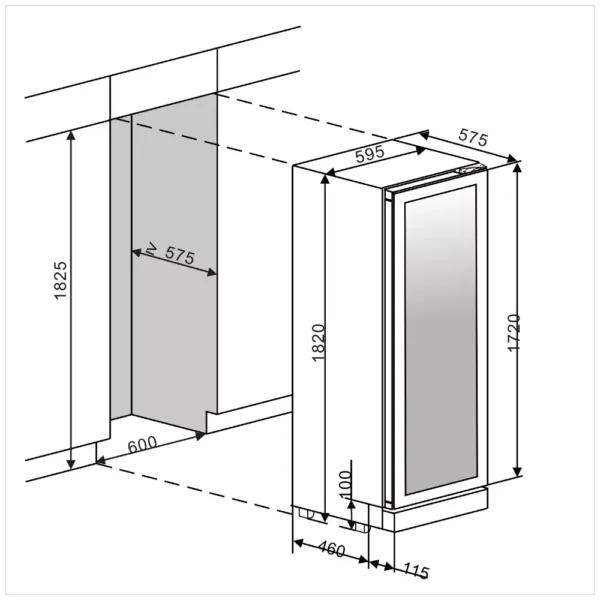 vinska-vitrina-mQuvee-WCED187FGBP-11 mQuvée WCED187FGBP vinska vitrina